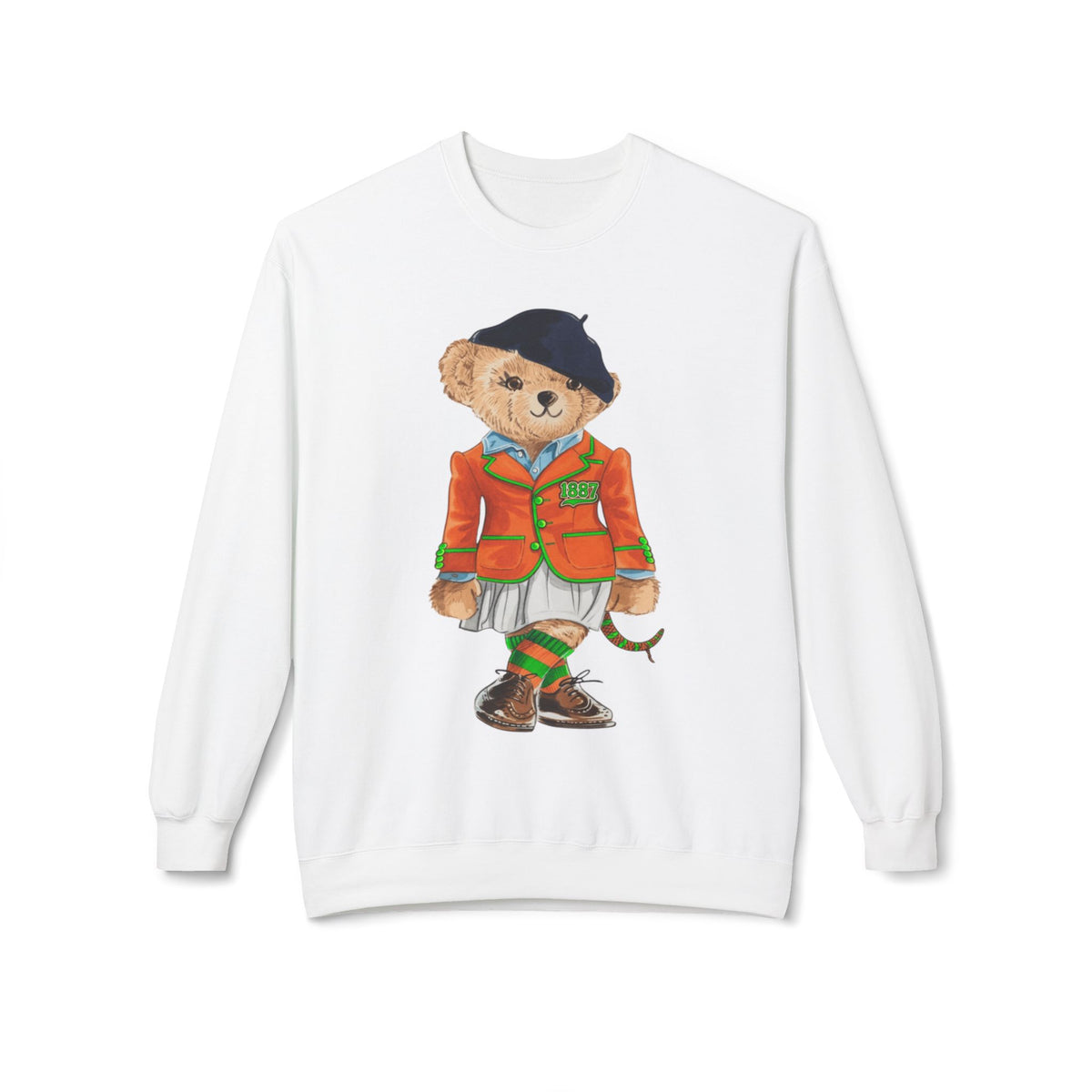 FAMU Polo Bear Sweatshirt | HBCU Teddy Bear Crewneck