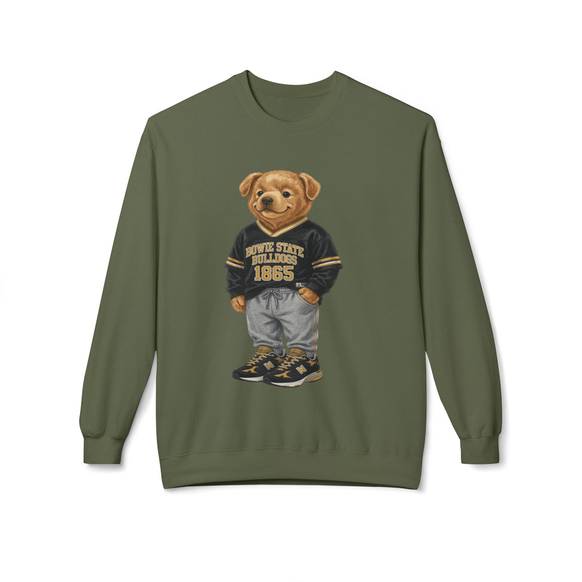 Bowie State Bulldogs Mascot Character- HBCU Polo Bear sweatshirt