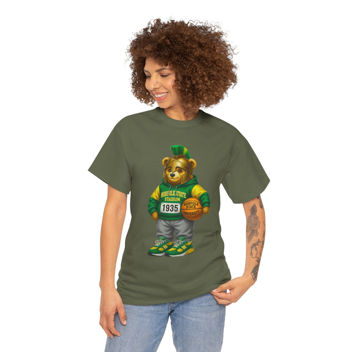 Norfolk State Spartan Bear - HBCU Tee Shirt