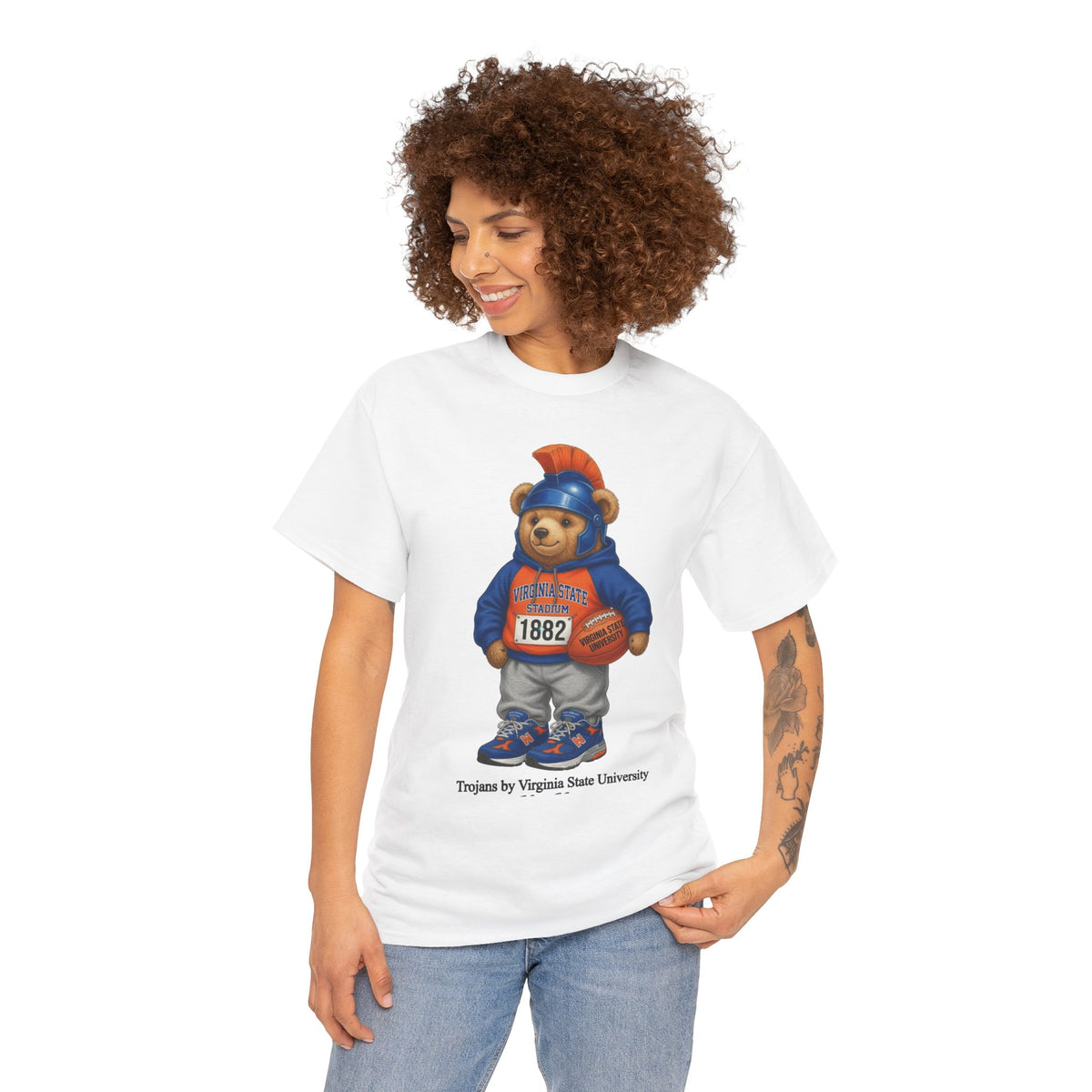 Virgina State Trojan Bear 2nd edition- HBCU Tee Shirt