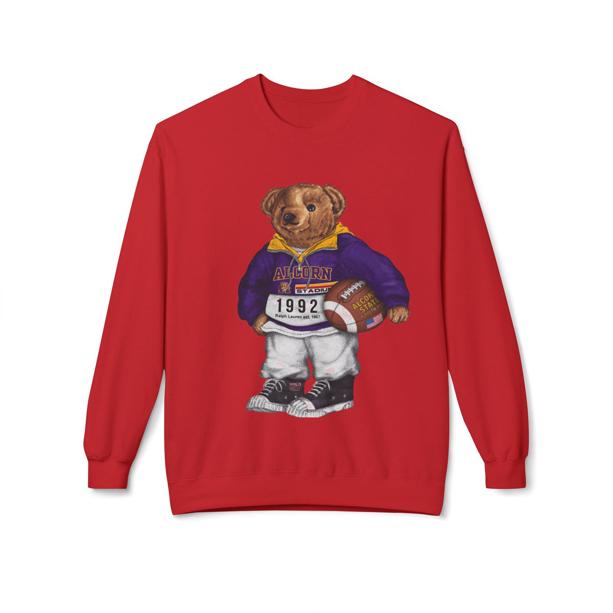 Alcorn State Bear Mascot Football Gear- HBCU Polo Bear sweatshirt