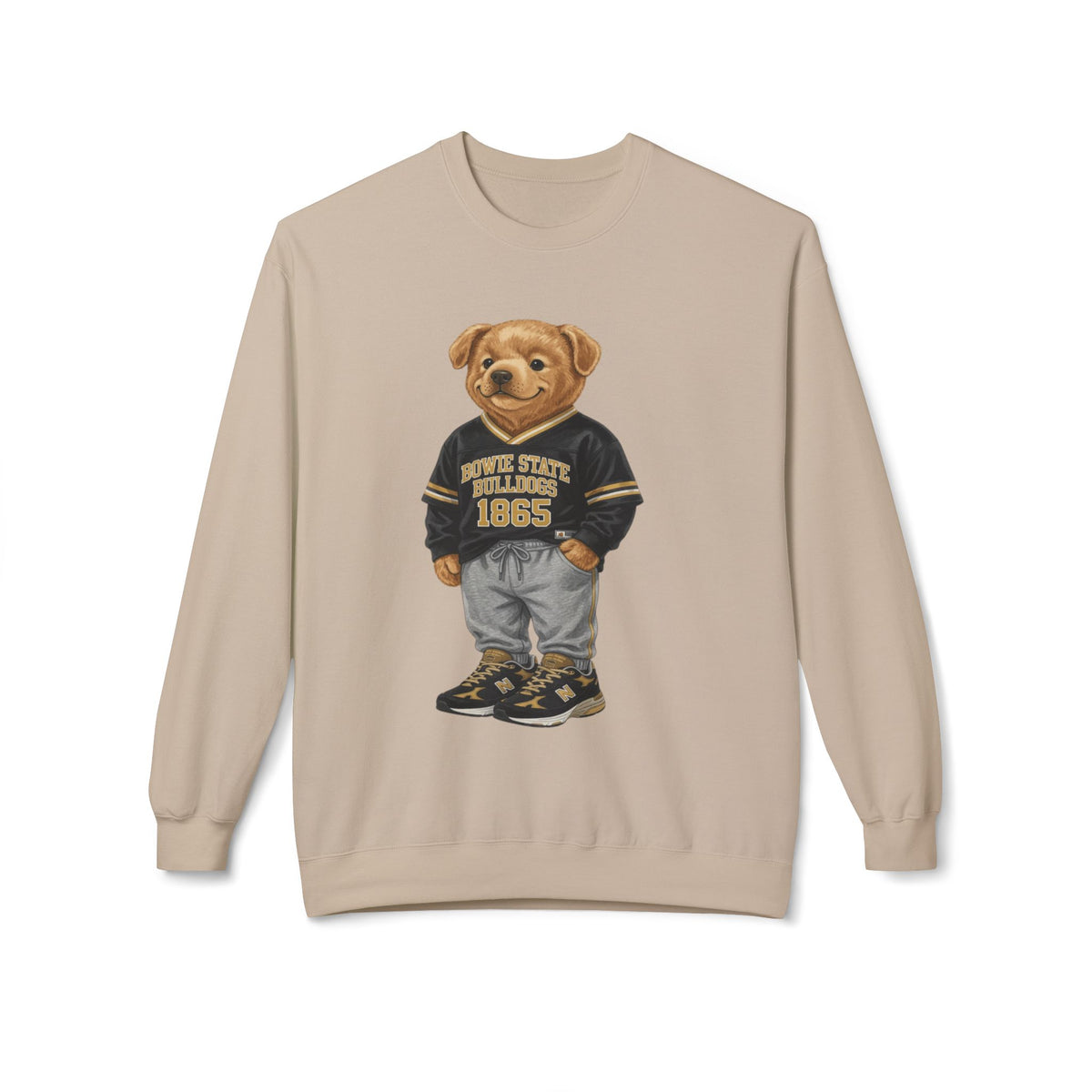 Bowie State Bulldogs Mascot Character- HBCU Polo Bear sweatshirt
