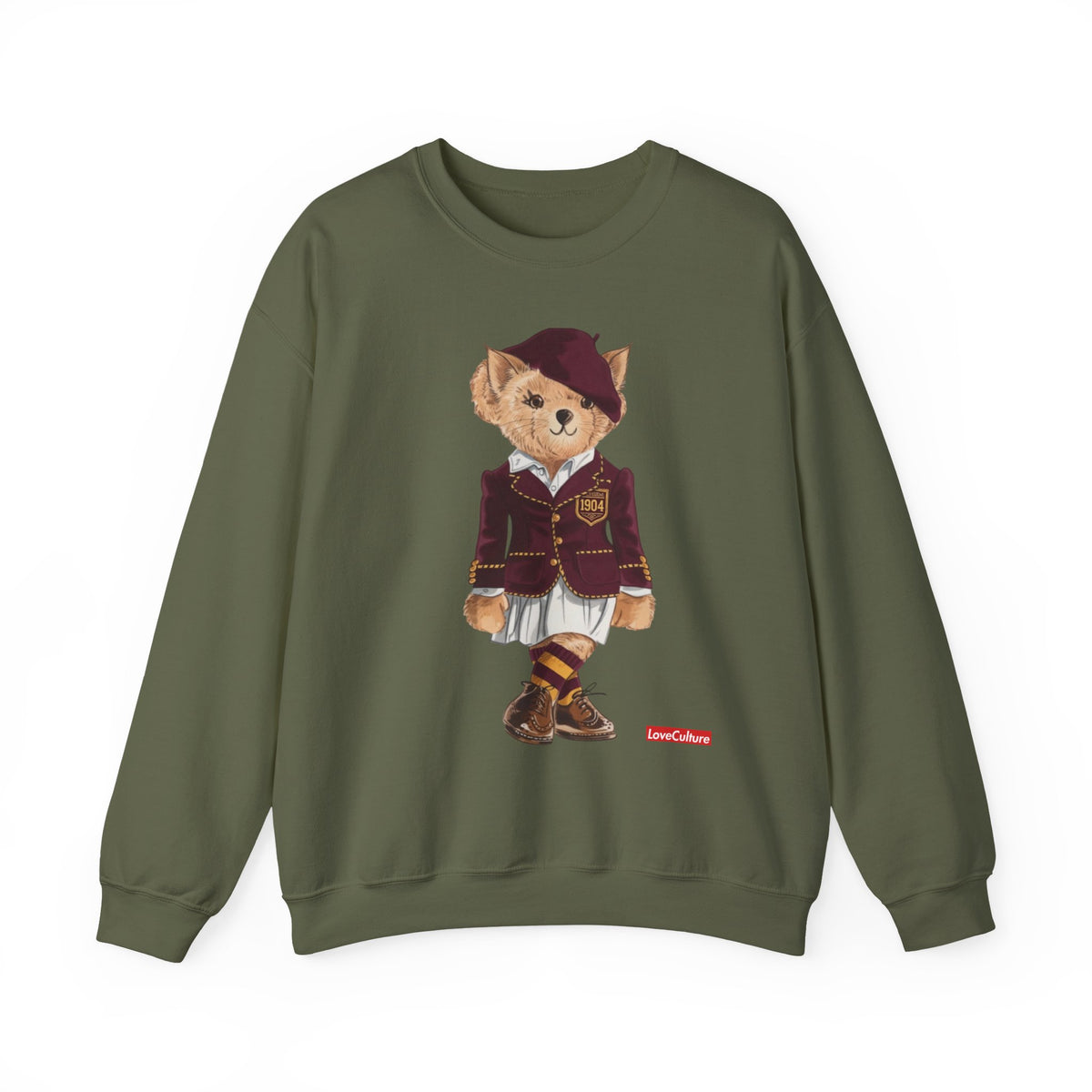 Bethune Cookman Teddy Bear Sweatshirt| Vintage Polo Club  Outfit