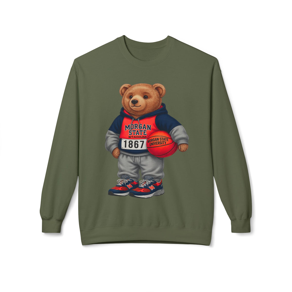 Morgan State Bear Mascot- HBCU Polo Bear sweatshirt
