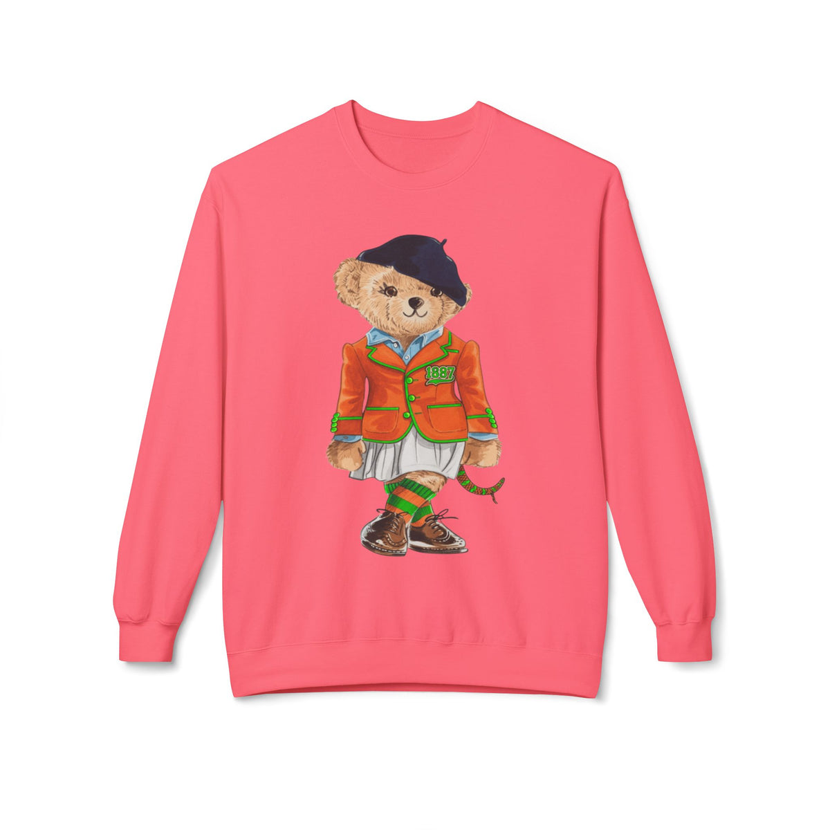 FAMU Polo Bear Sweatshirt | HBCU Teddy Bear Crewneck