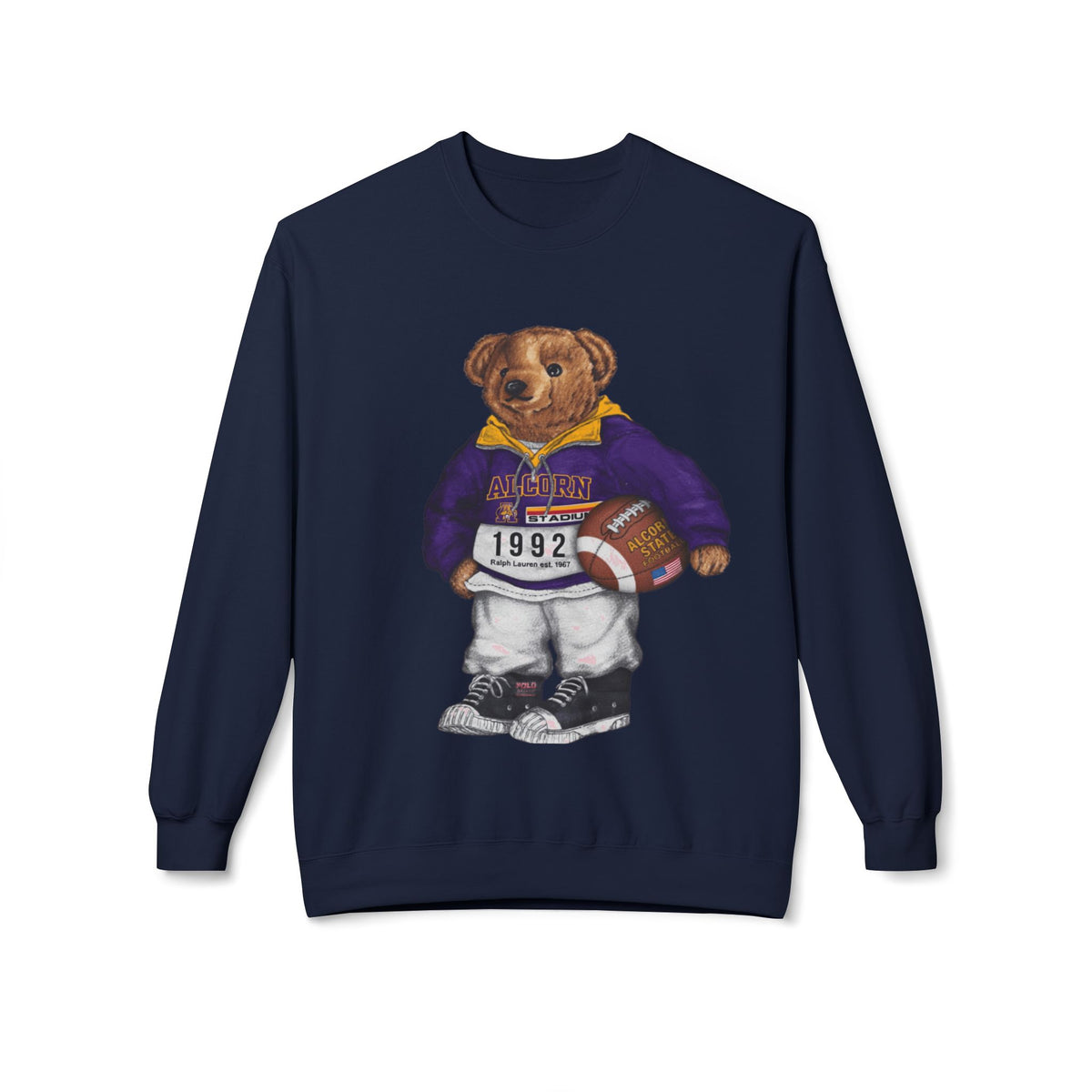 Alcorn State Bear Mascot Football Gear- HBCU Polo Bear sweatshirt