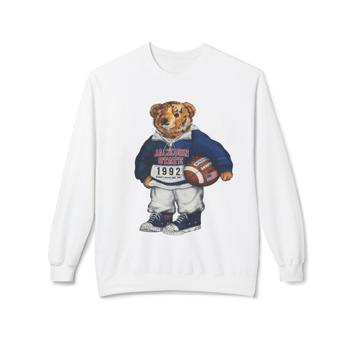 Jackson State Bear Mascot- HBCU Polo Bear sweatshirt