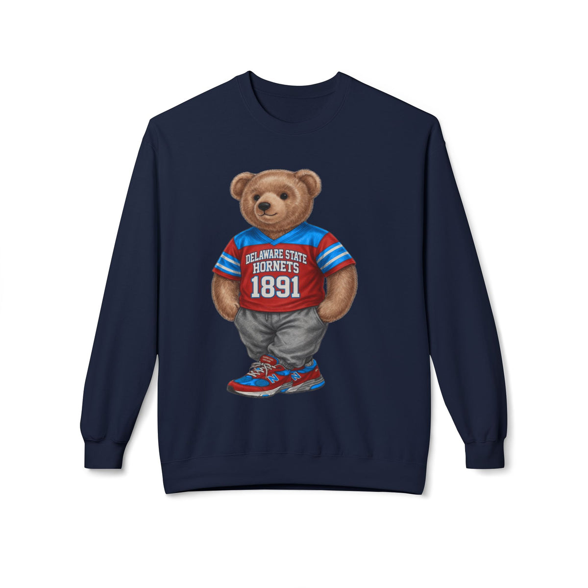 Delaware State Hornets Mascot Bear- HBCU Polo Bear sweatshirt