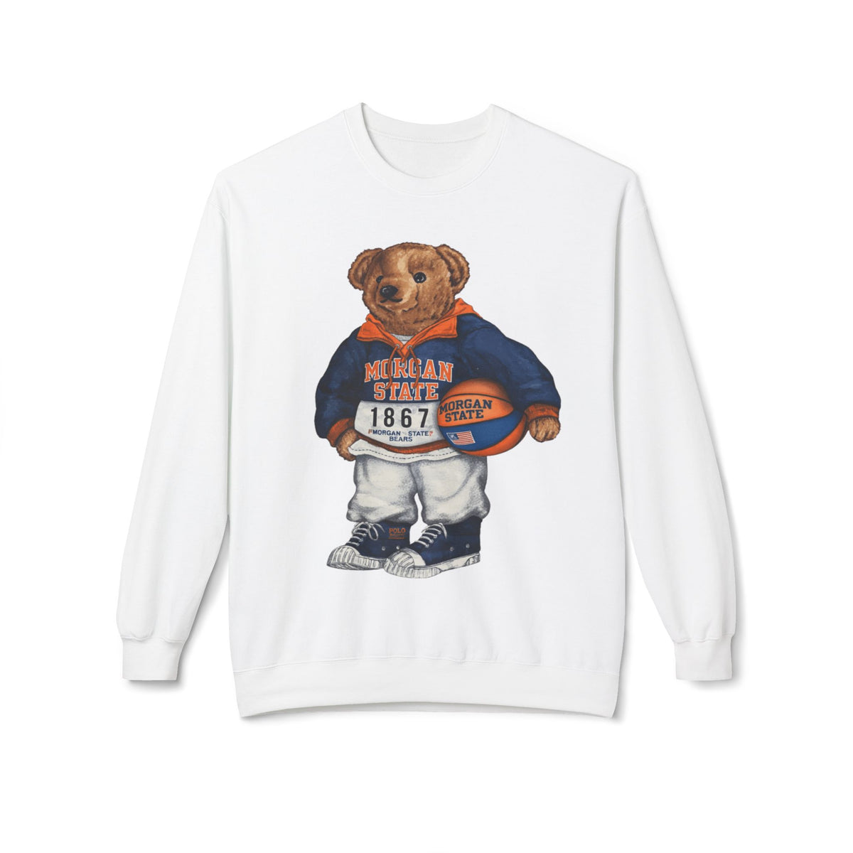 Morgan State Bear Mascot- HBCU Polo Bear sweatshirt