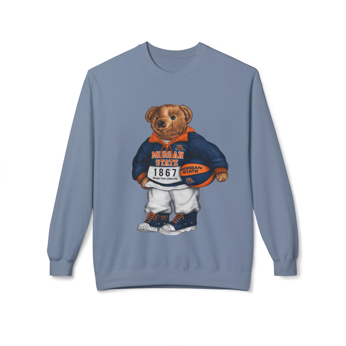 Morgan State University Mascot Bear- HBCU Polo Bear sweatshirt
