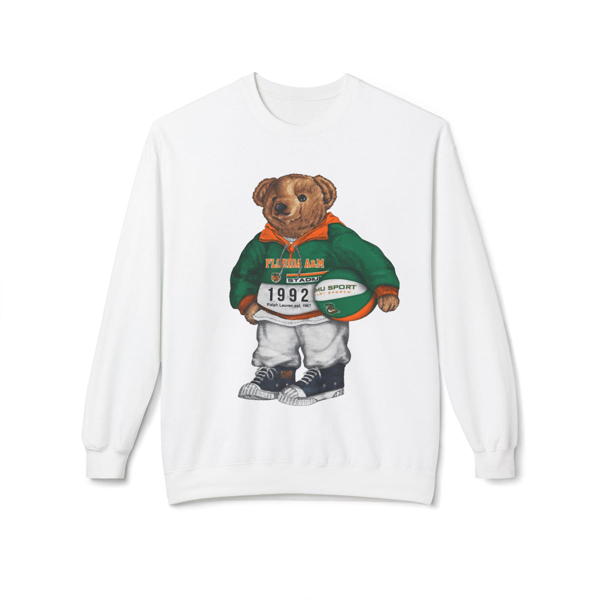FAMU Rattlers Mascot Basketball Spirit- HBCU Polo Bear sweatshirt
