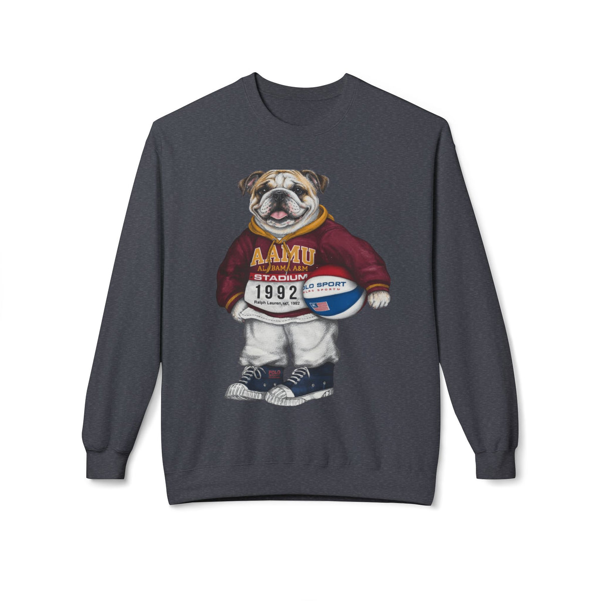 Vintage AAMU Bulldog Mascot Stadium Hoodie 1992- HBCU Polo Bear sweatshirt