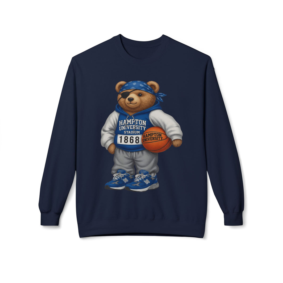 Hampton University Stadium Bear Mascot- HBCU Polo Bear sweatshirt