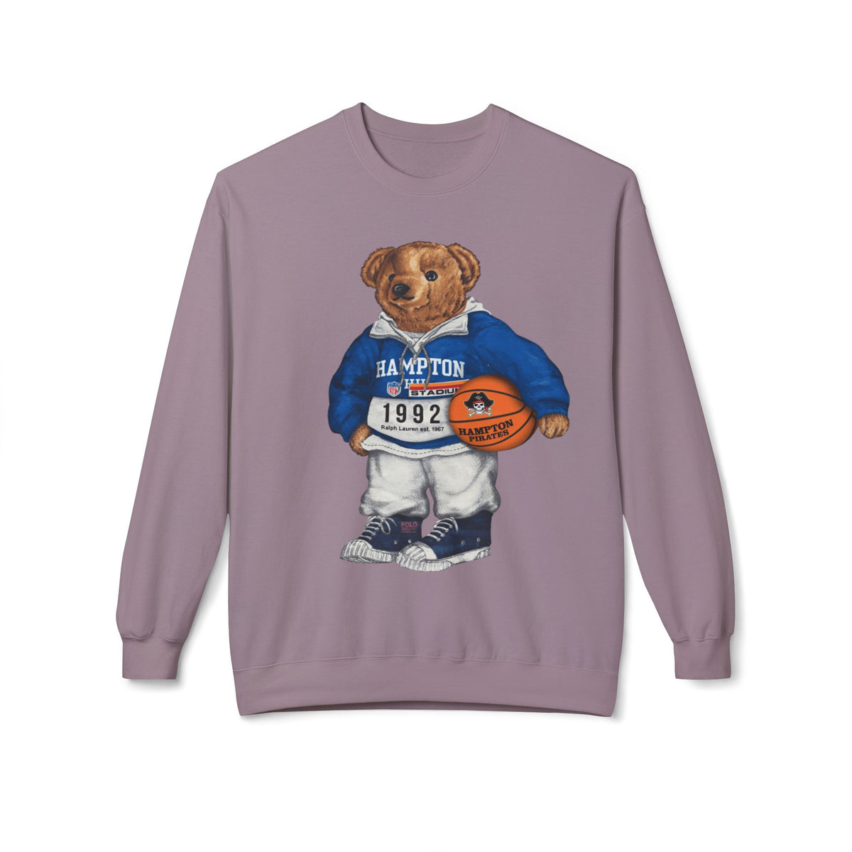 Hampton Pirates Teddy Bear Mascot- HBCU Polo Bear sweatshirt