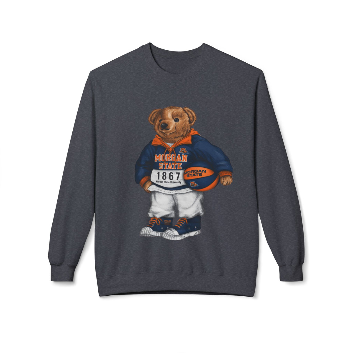 Morgan State University Mascot Bear- HBCU Polo Bear sweatshirt