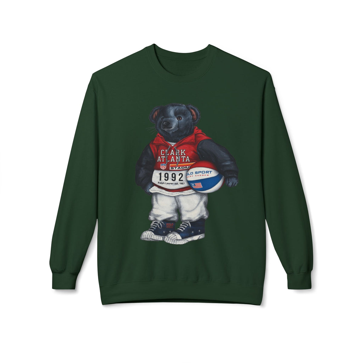 Clark Atlanta Bear Mascot- HBCU Polo Bear sweatshirt