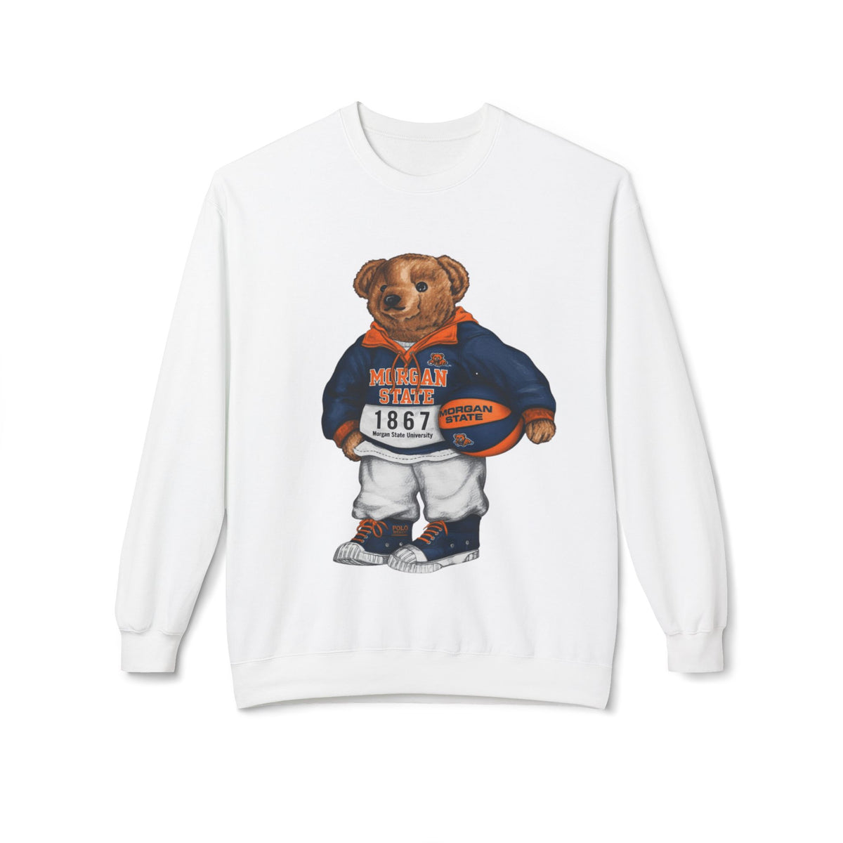 Morgan State University Mascot Bear- HBCU Polo Bear sweatshirt