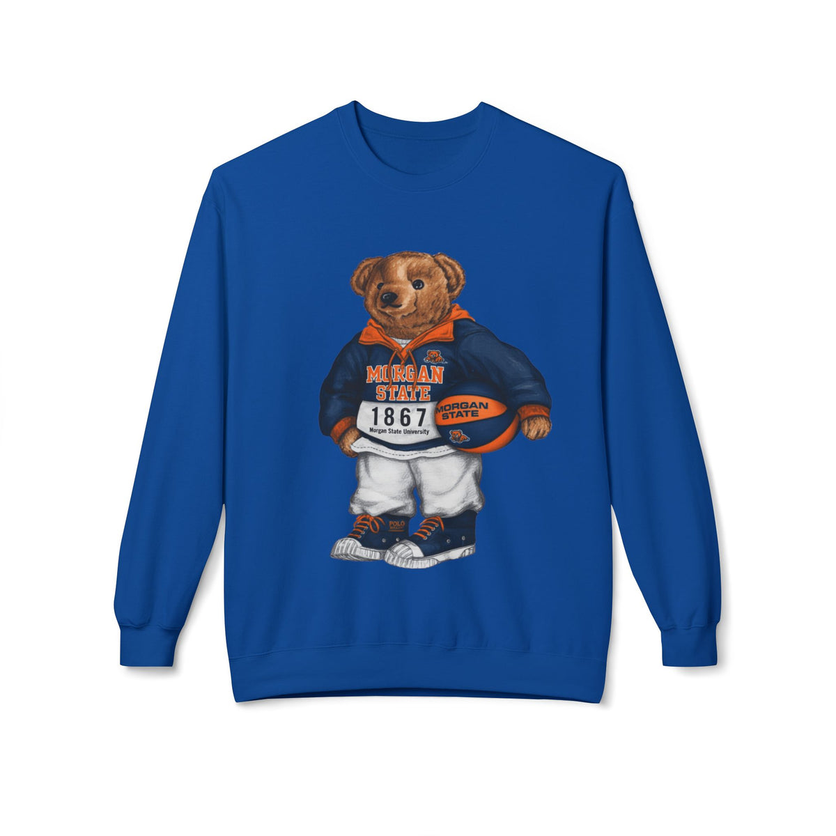 Morgan State University Mascot Bear- HBCU Polo Bear sweatshirt