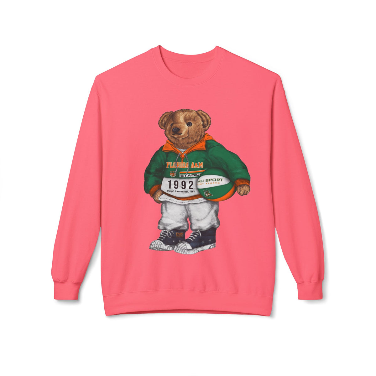 FAMU Rattlers Mascot Basketball Spirit- HBCU Polo Bear sweatshirt