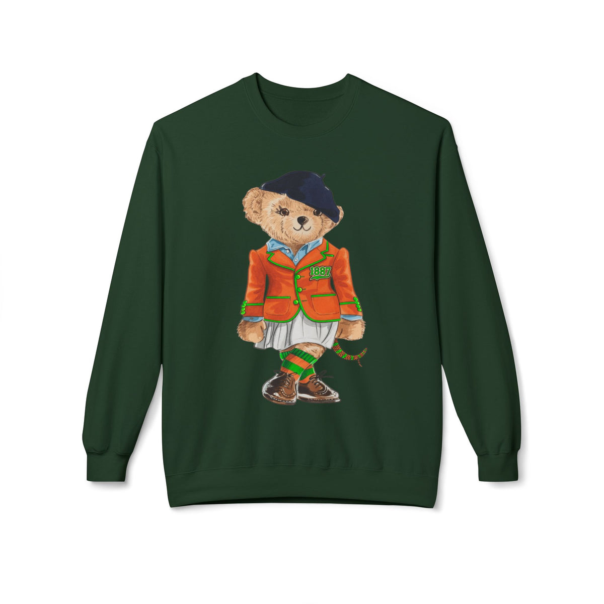 FAMU Polo Bear Sweatshirt | HBCU Teddy Bear Crewneck