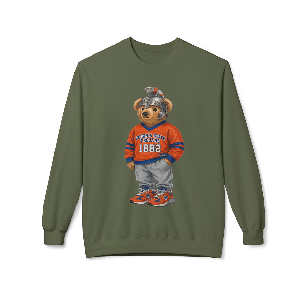 Trojan Bear Mascot- HBCU Polo Bear sweatshirt