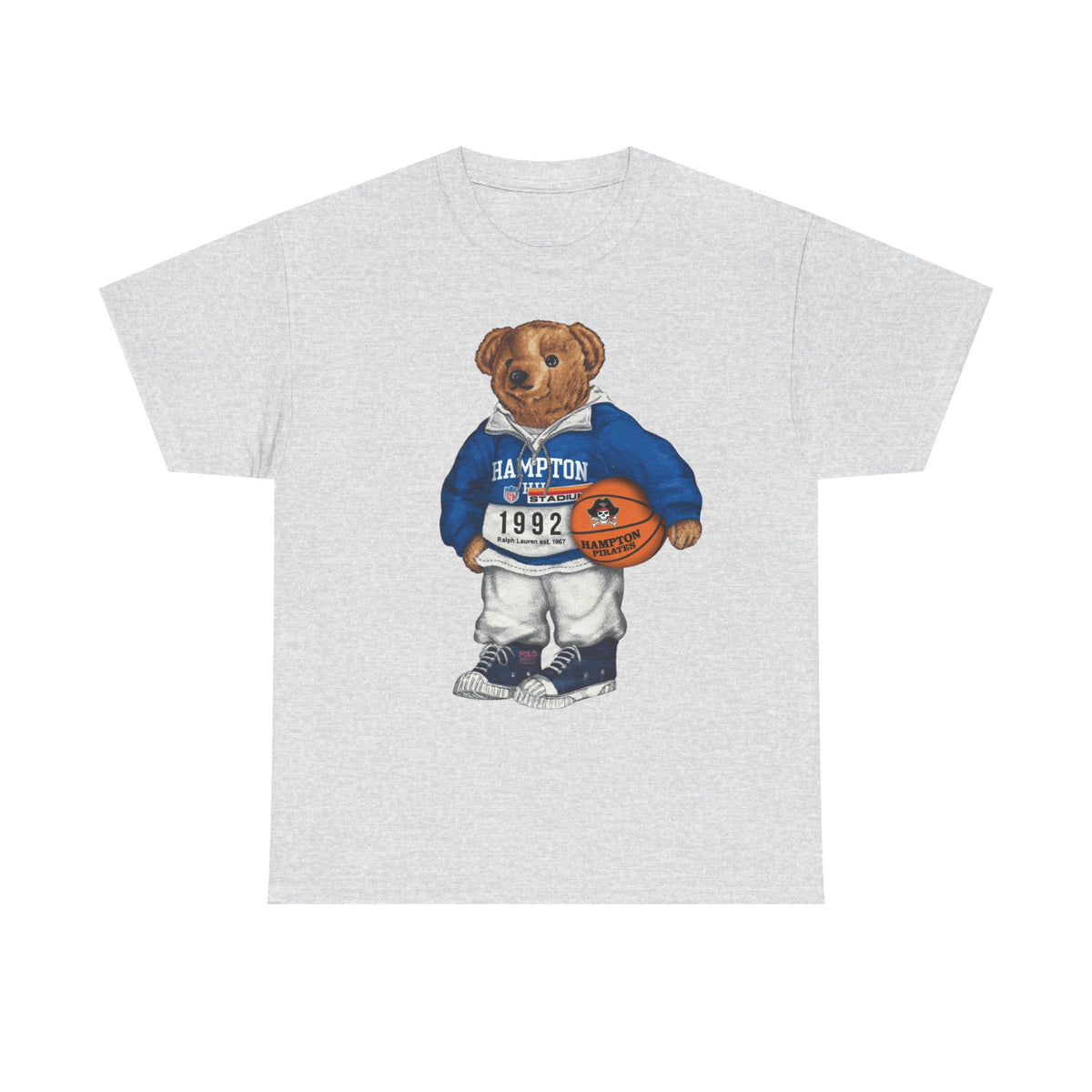 Hampton University Polo Bear 1992 Edition HBCU Tee Shirt-p  Basketball Bear Tee |Sports Graphic Shirt