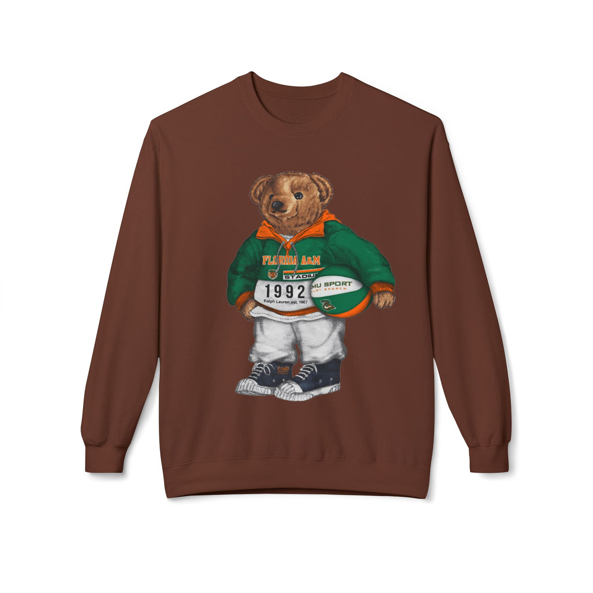 FAMU Rattlers Mascot Basketball Spirit- HBCU Polo Bear sweatshirt
