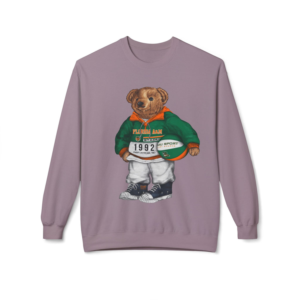 FAMU Rattlers Mascot Basketball Spirit- HBCU Polo Bear sweatshirt