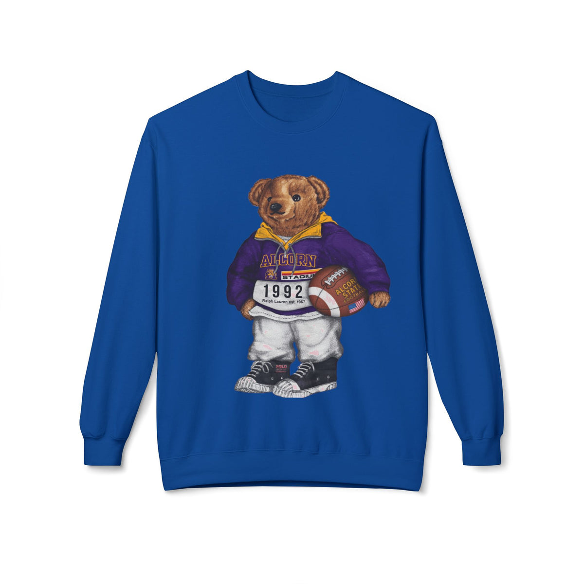 Alcorn State Bear Mascot Football Gear- HBCU Polo Bear sweatshirt