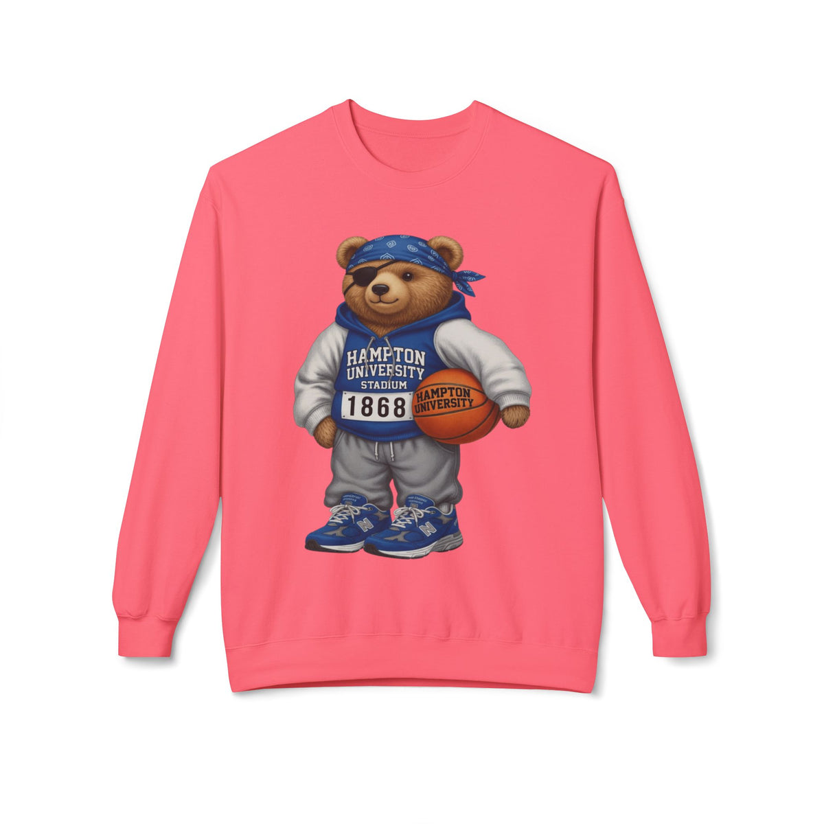 Hampton University Stadium Bear Mascot- HBCU Polo Bear sweatshirt