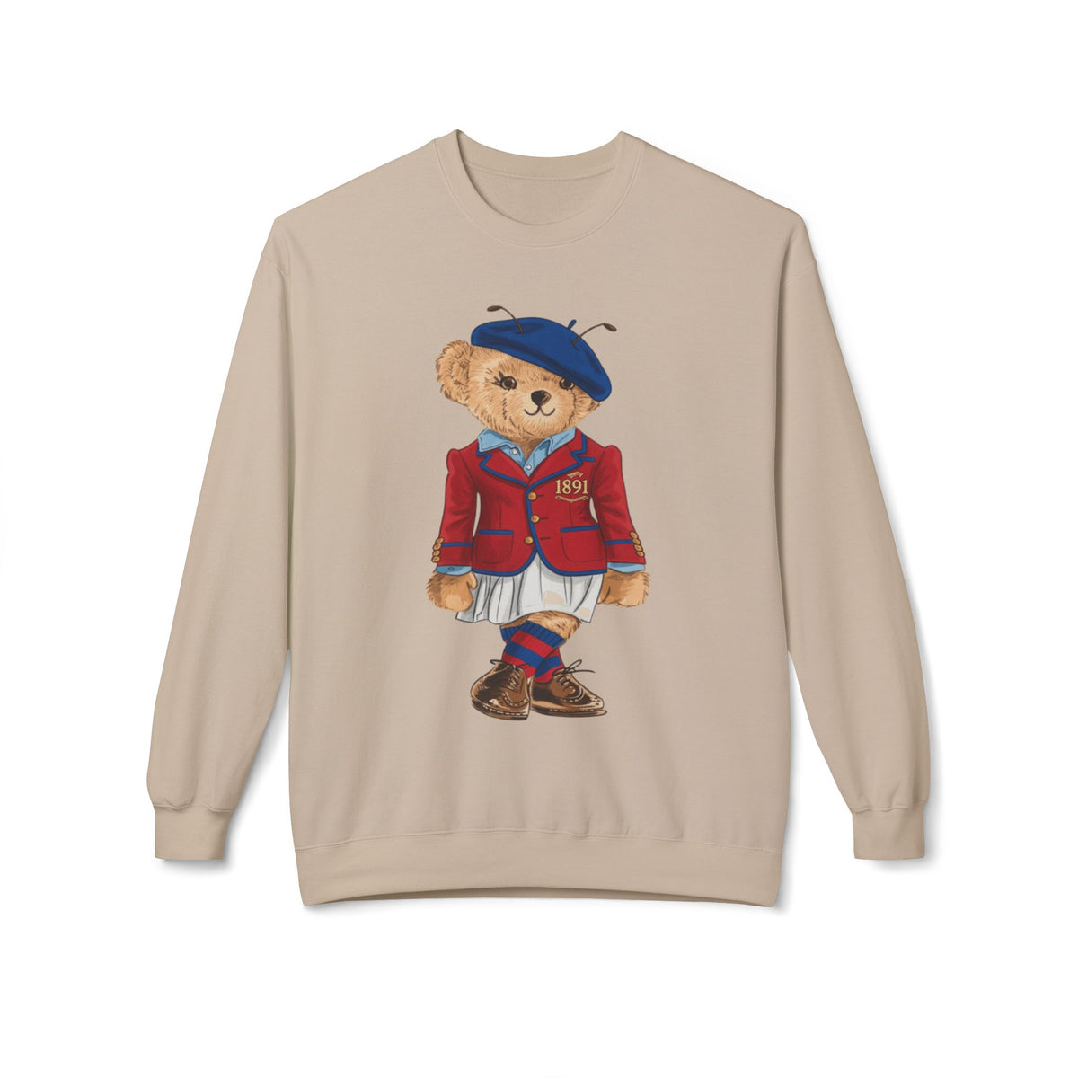 Vintage Teddy Bear in 1891 Sporting Attire- HBCU Polo Bear sweatshirt