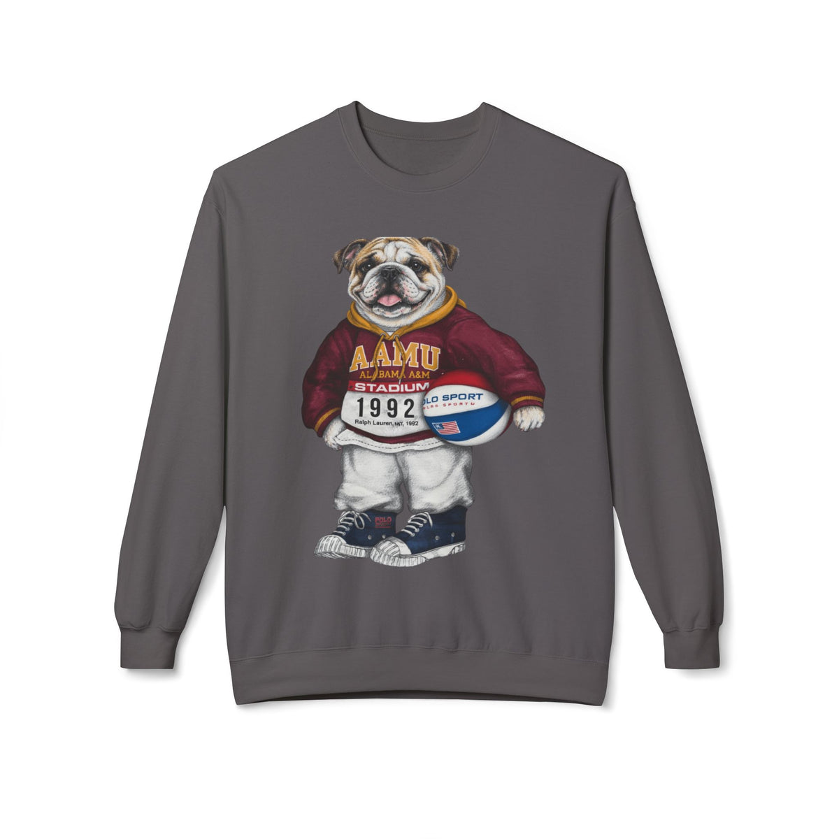 Vintage AAMU Bulldog Mascot Stadium Hoodie 1992- HBCU Polo Bear sweatshirt