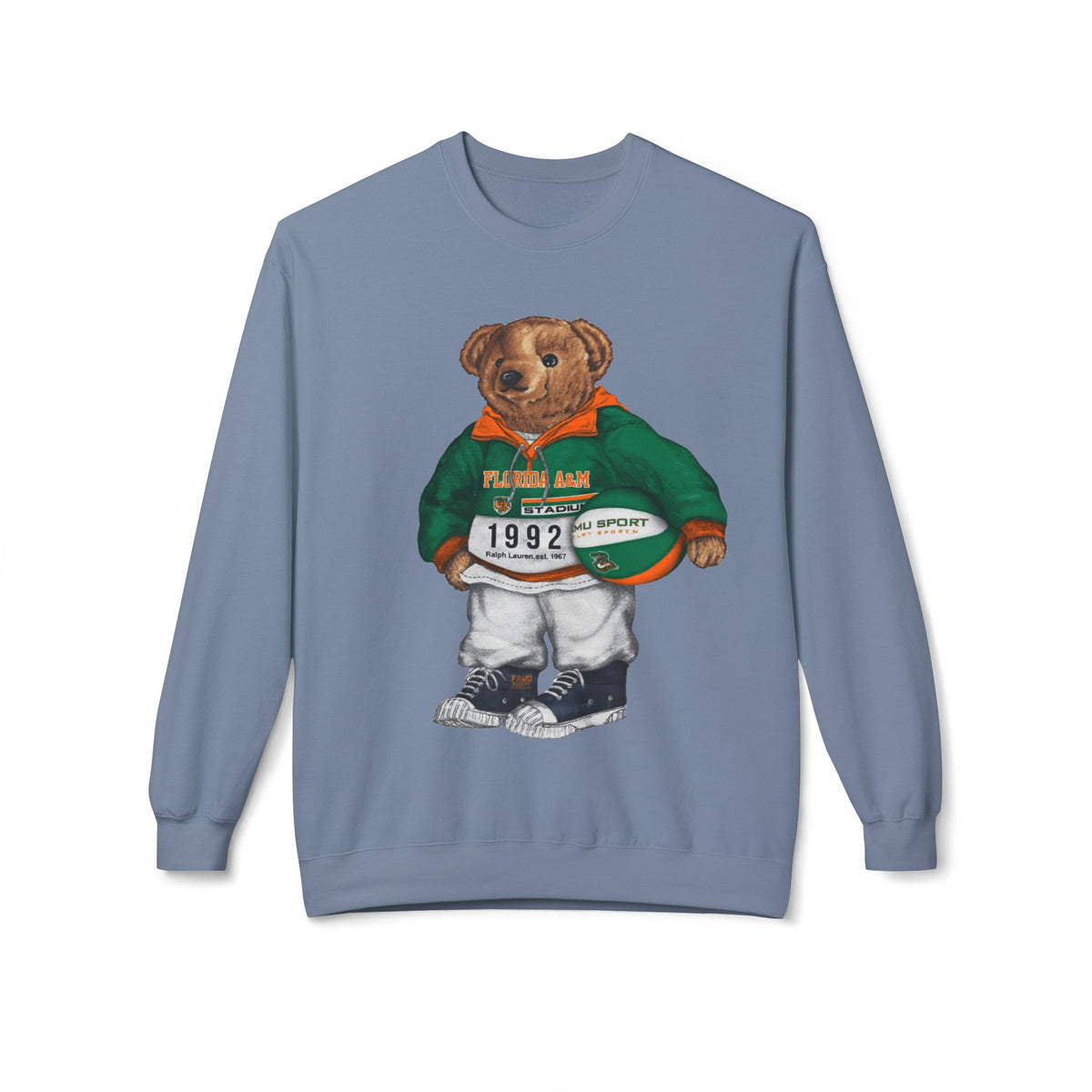 FAMU Rattlers Mascot Basketball Spirit- HBCU Polo Bear sweatshirt