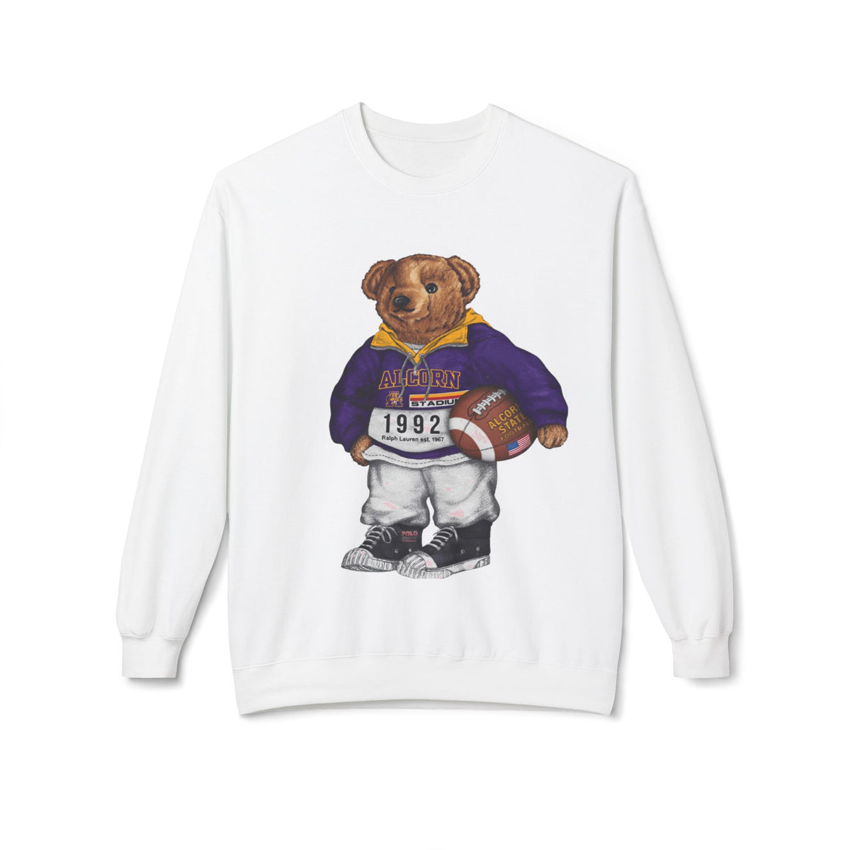 Alcorn State Bear Mascot Football Gear- HBCU Polo Bear sweatshirt