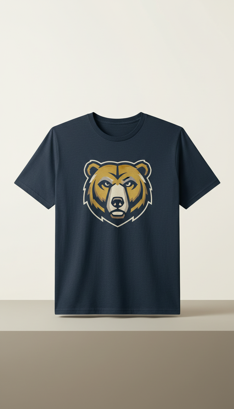 Slate Navy Bear Graphic Tee