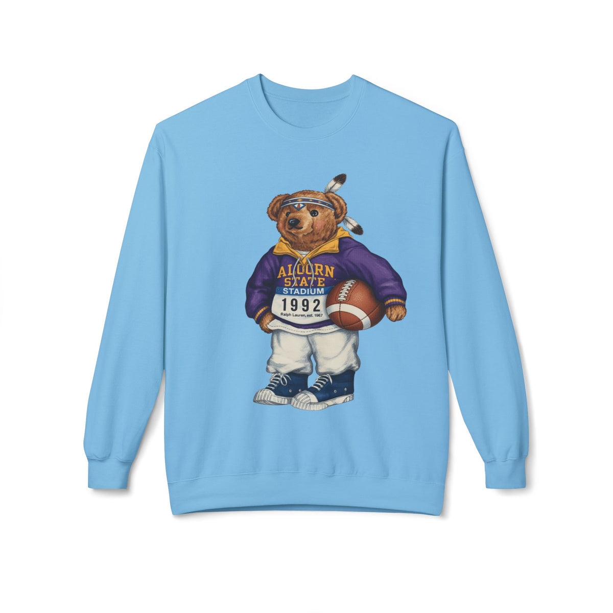Alcorn State Polo Bear Sweatshirt | ASU Braves Teddy | Purple Gold HBCU Heritage Crew |