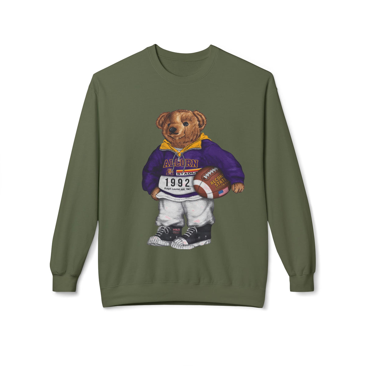 Alcorn State Bear Mascot Football Gear- HBCU Polo Bear sweatshirt