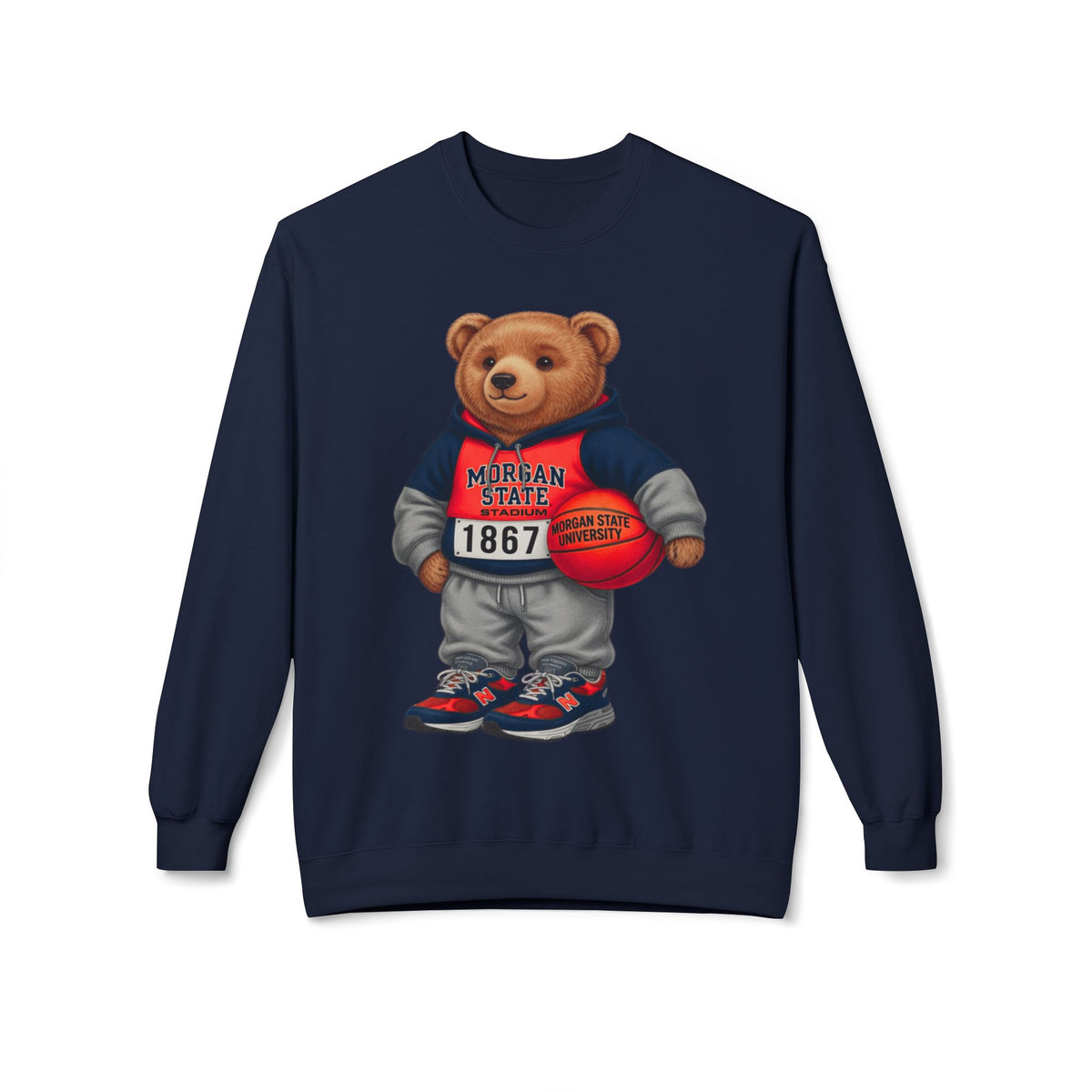 Morgan State Bear Mascot- HBCU Polo Bear sweatshirt