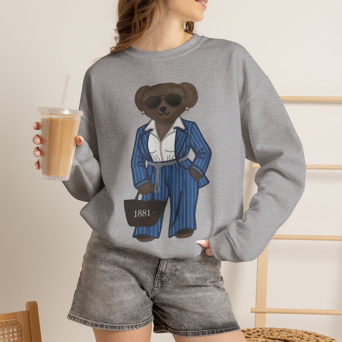 Spelman College Polo Bear  sweatshirt | Vintage Prep Teddy Bear