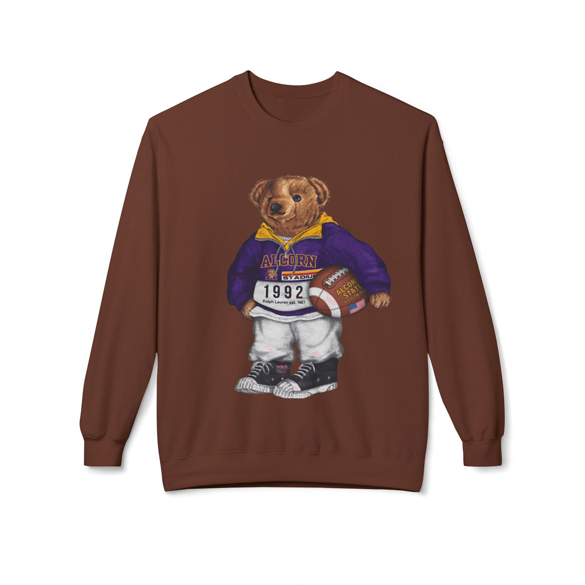 Alcorn State Bear Mascot Football Gear- HBCU Polo Bear sweatshirt