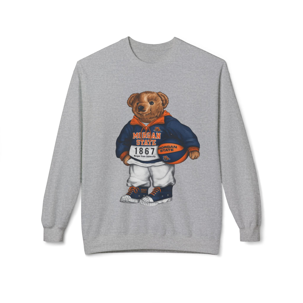 Morgan State University Mascot Bear- HBCU Polo Bear sweatshirt