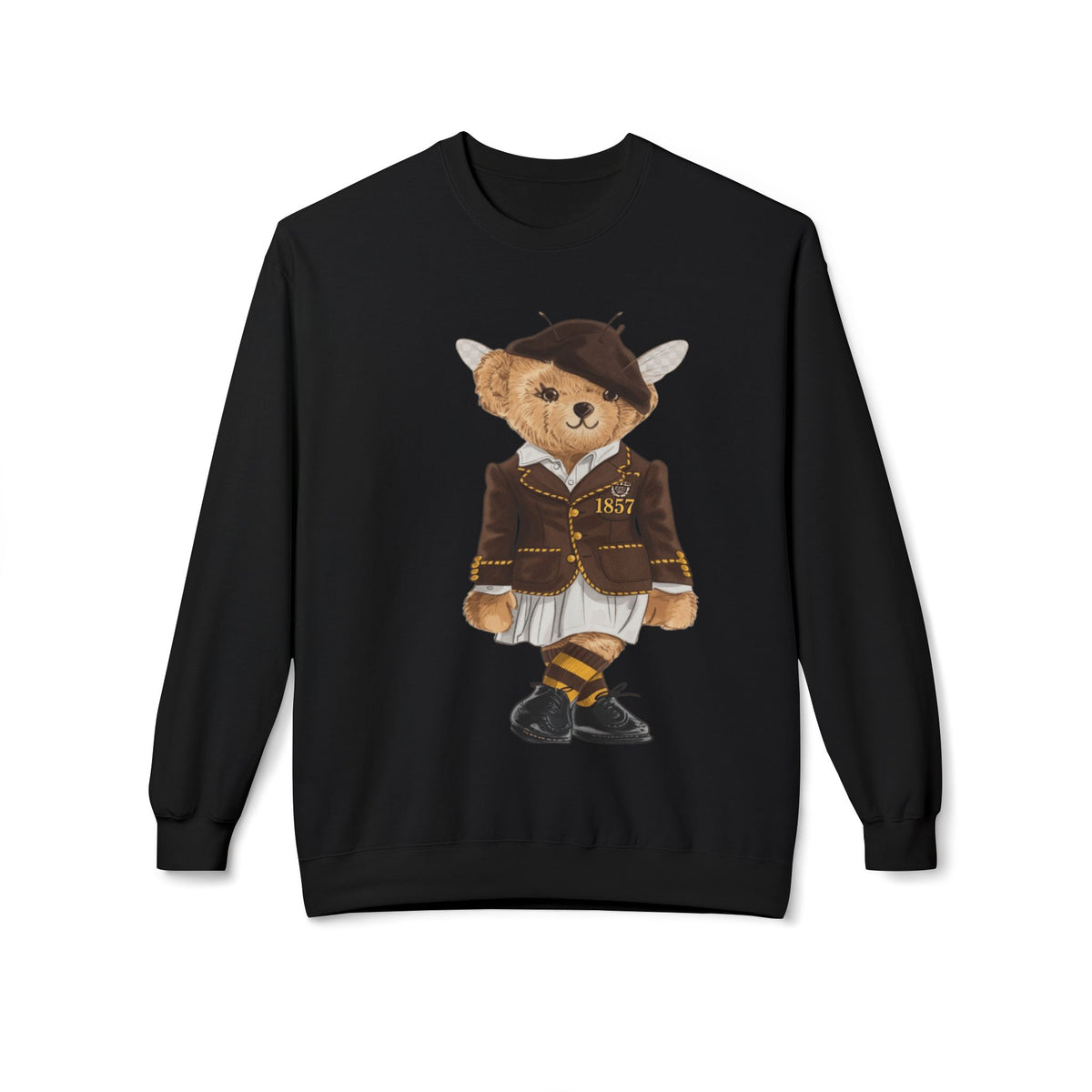 Harris–Stowe HBCU Lady Bear Sweatshirt | HSSU Hornets Teddy | Black Gold Heritage Crew | Yards & Dorms