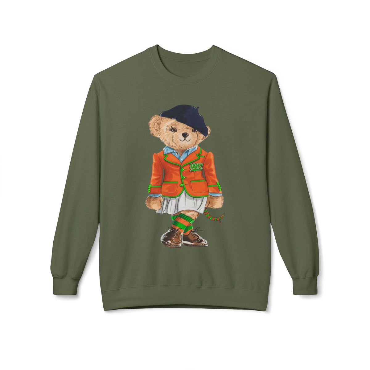 FAMU Polo Bear Sweatshirt | HBCU Teddy Bear Crewneck
