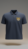 Muted Gold Embroidered Bear Polo